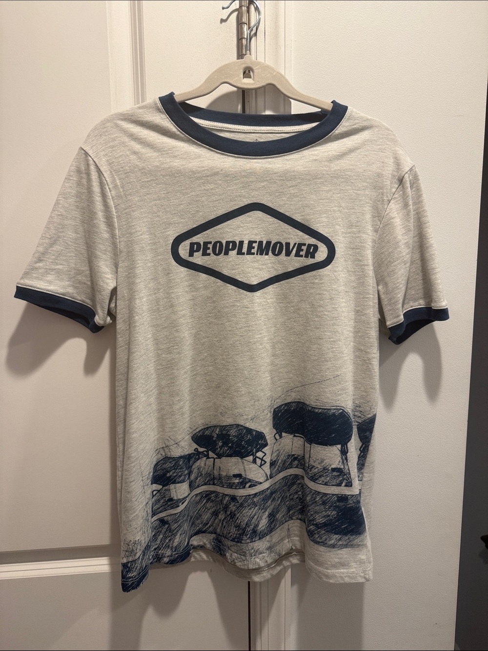 Disney Cream and Navy Short-Sleeve Graphic Tee